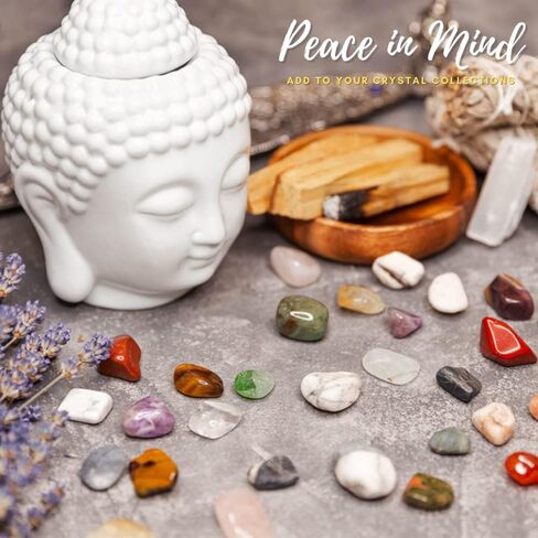 هدايا ساحرة من رالي بوزن 1 رطل للنساء من البلورات السائبة وأحجار الشفاء مع حقيبة للتأمل والشفاء والريكي (صغير) in Kuwait