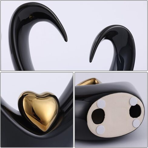 White Ceramic Heart Sculpture Modern Abstract Art Home Indoor Dining Table Living Room Decor Wedding Gift-10 High in Kuwait