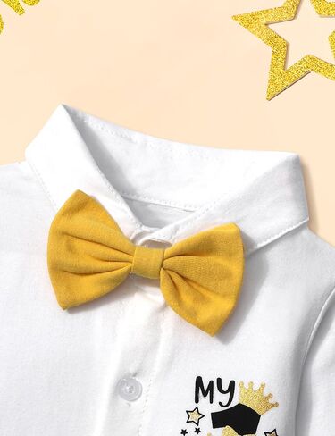 AGAPENG السنة الجديدة بيبي بوي الزي سنة جديدة سعيدة بلدي 1st 2024 شهم رومبير مع ربطة القوس فيونكة الألعاب النارية الحمالة السراويل تاج in Kuwait