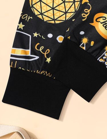 AGAPENG السنة الجديدة بيبي بوي الزي سنة جديدة سعيدة بلدي 1st 2024 شهم رومبير مع ربطة القوس فيونكة الألعاب النارية الحمالة السراويل تاج in Kuwait