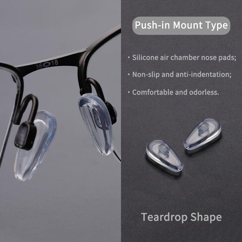 Glasses Nose Pad, 12 Pairs Eyeglass Nose Pads for Oakley Lizard/Gasser/Barrelhouse OX3173/Limit Switch Sunglasses in Saudi Arabia