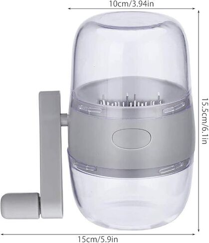 قطاعة طعام ييبيني، محضرة طعام صغيرة محمولة للكلاب، مفرمة طعام للقطط سعة 250 مل، يمكنها تقطيع طعام القطط والكلاب لتسهيل تناول طعامهم - مفرمة طعام يدوية (رمادي) in Kuwait