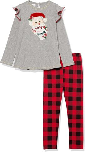 Mud Pie girls Baby Girl Santa Christmas Tunic and Legging in Saudi Arabia