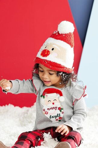 Mud Pie girls Baby Girl Santa Christmas Tunic and Legging in Saudi Arabia