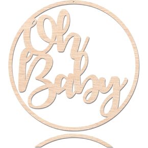 لافتة أوه بيبي مقاس 12 بوصة لخلفية عيد الميلاد الأول لافتة دش الطفل الخشبية لخلفية كشف الجنس ، لافتة خشبية أوه بيبي للجنس تكشف خلفية زينة حائط صور الدعائم ، إعلانات الأطفال in Kuwait