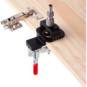Aizami Cabinet Hinge Jig 35mm Hinge Drilling Jig Guide Concealed Hinge Jig Hole Punch Locator Kit Woodworking Tools for Face Frame Cabinet Cupboard Door in Kuwait