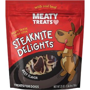 Meaty Treats Steaknight Delights Beef Flavor, 25-oz.