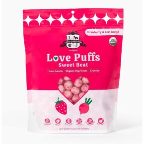 Lord Jameson Wild Berri | Light & Crunchy Love Puffs Collection | Organic Dog Treats, Blueberry Recipe, Gluten-Free, Preservative-Free, USDA Certified Organic. Made in USA in Saudi Arabia