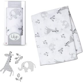 Lulujo Baby Swaddle Blanket| Unisex Softest 100% Cotton Muslin Swaddle Blanket| Neutral Receiving Blanket for Girls & Boys | 47in x 47in Hockey in Kuwait