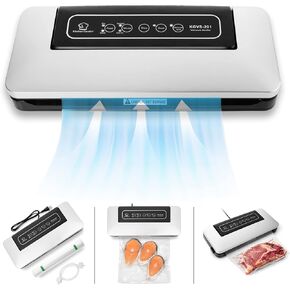 كيتشن جيكس الة اغلاق بتفريغ الهواء - نظام اغلاق الهواء الاوتوماتيكي مع اوضاع الرطوبة الجافة للطعام، سهلة التنظيف، تصميم مضغوط واضواء مؤشر LED in Kuwait