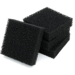 Aquarium Filter Activated Carbon Media Pad Pre Filter Nitrate Remover for Fish Tank Pond Canister Filter (M (9.5x9.5x2.5cm) 4 pcs)