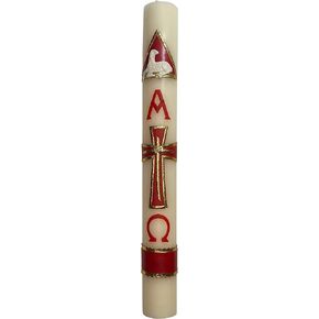 Large 18in (45cm) Easter Paschal Candle Cirio Lent Pascual Semana Santa Holy Week