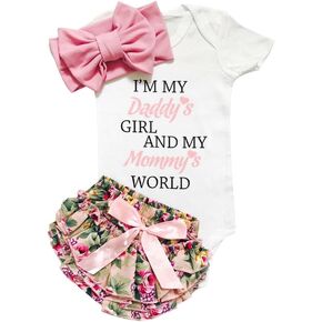 Aoswep Baby Girl Clothes Infant Newborn Girl Outfits Summer Clothes Romper Short in Saudi Arabia