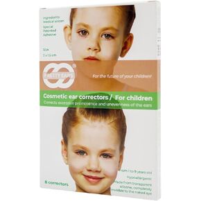 Pretty Ears Cosmetic Ear Correctors for Children (4 Pairs) – Transparent Medical Grade Silicone Ear Tape for Prominent Ears - Correct Protruding Ears Without Surgery for Toddlers, Kids in Kuwait