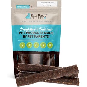 Raw Paws Wild-Caught Rabbit Treats for Dogs, 6-oz - Packed in USA - Rabbit Dog Treats - Corn, Soy & Grain Free Rabbit Bites Dog Treats - Real Rabbit Meat for Dogs - Rabbit Training Treats for Puppies in Saudi Arabia