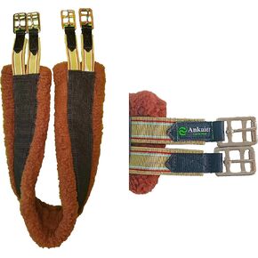 Fleece Padded Girth with Heavy Duty Elastic Belts & Stainless Hardware, Multi Colors, Multi Sizes in Kuwait