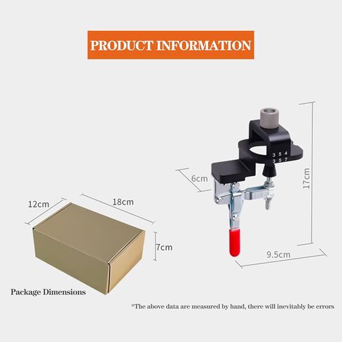Aizami Cabinet Hinge Jig 35mm Hinge Drilling Jig Guide Concealed Hinge Jig Hole Punch Locator Kit Woodworking Tools for Face Frame Cabinet Cupboard Door in Kuwait