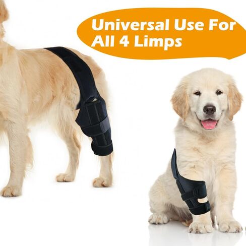 دعامة ركبة الكلب من بيتمنجهام لعلاج الرباط الصليبي الأمامي، وخلع غطاء الركبة، والتهاب المفاصل - آلام المفاصل، والتهاب العضلات - تعافي أفضل - يقلل الألم والالتهاب - دعامات الساق الخلفية للكلاب قابلة للتعديل (الحجم: S) in Kuwait