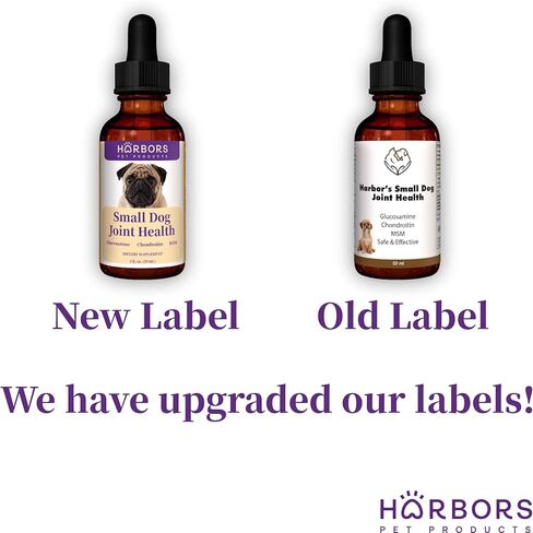 Harbor's Small Dog Joint Health 59ml - Supplement Liquid for Fast Pain Relief, Smooth Younger Hips. Natural Nutrients Glucosamine, MSM, Chondroitin, Hyaluronic Acid, Yummy Organic Beef Flavor in Kuwait