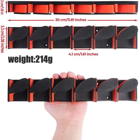 Wilkey Way Vertical Black Fishing Rod Holder - Fishing Pole Holders For Garage - Fishing Rod Holders For Garage - Fishing Pole Mount For Wall - Fishing Pole Storage Rack - Rod Storage For Boat in Saudi Arabia