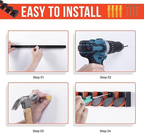 Wilkey Way Vertical Black Fishing Rod Holder - Fishing Pole Holders For Garage - Fishing Rod Holders For Garage - Fishing Pole Mount For Wall - Fishing Pole Storage Rack - Rod Storage For Boat in Saudi Arabia
