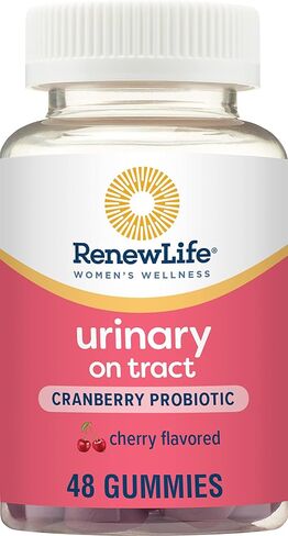 Renew Life Women's Wellness Probiotic Gummies, Probiotic Supplement for Urinary and Digestive Health, B. Coagulans SNZ 1969 and B. Subtilis DE 111, Dairy, Soy and gluten-free, 2 Billion CFU, 48 Count in Kuwait