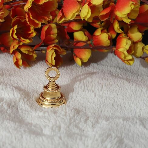 Wonderlist Handicrafts Jingle Bell 2 بوصة من النحاس المزخرف لعيد الميلاد، جرس للحيوانات الأليفة والكلاب والقطط وأجراس تزيين شجرة عيد الميلاد لديكور باب المنزل مجموعة من 5 (ذهبي) BRSO10A10 in Kuwait