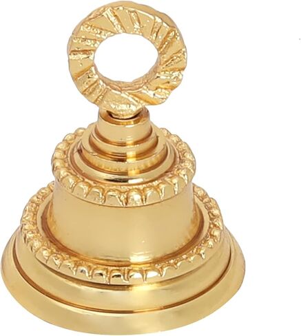 Wonderlist Handicrafts Jingle Bell 2 بوصة من النحاس المزخرف لعيد الميلاد، جرس للحيوانات الأليفة والكلاب والقطط وأجراس تزيين شجرة عيد الميلاد لديكور باب المنزل مجموعة من 5 (ذهبي) BRSO10A10 in Kuwait