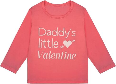 طقم ملابس لحديثي الولادة للفتيات الصغيرات لعيد الحب بأكمام طويلة in Kuwait