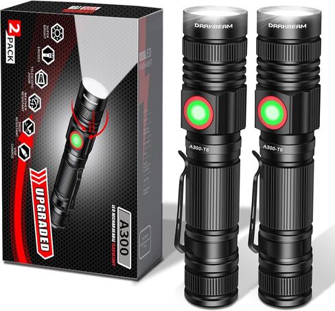 DARKBEAM LED Flashlights Rechargeable USB Tactical 2000 High Lumens Mini in Kuwait