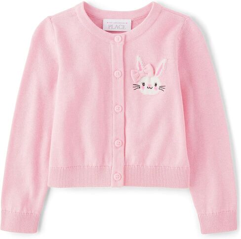 The Children's Place Baby Girls' and Toddler Long Sleeve Knit Button Cardigan in Saudi Arabia