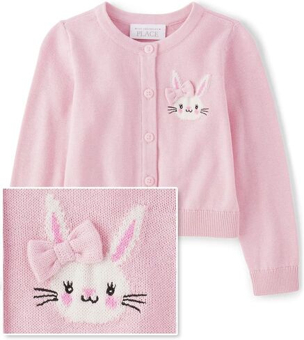 The Children's Place Baby Girls' and Toddler Long Sleeve Knit Button Cardigan in Saudi Arabia