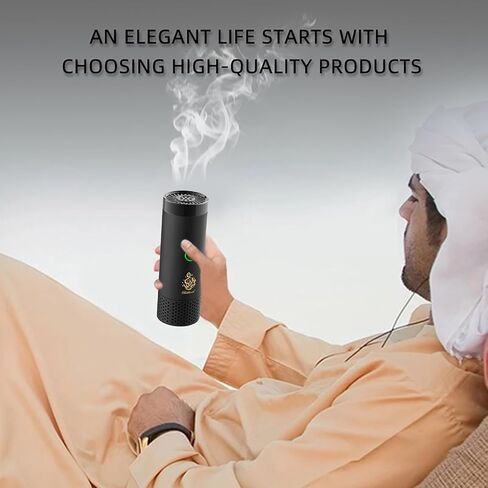 Portable Arabian Electronic Incense Burner, Rechargeable USB Incense Burner Electric Aromatherapy Machine Ramadan Muslim Incense Holder for Car and Home in Kuwait