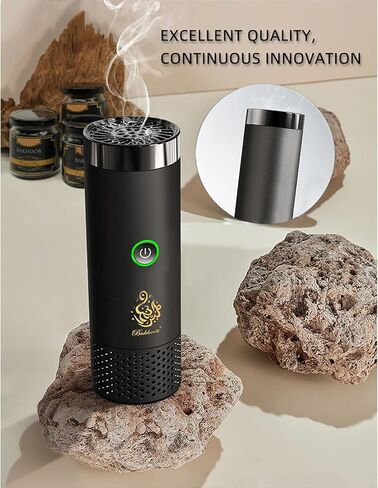 Portable Arabian Electronic Incense Burner, Rechargeable USB Incense Burner Electric Aromatherapy Machine Ramadan Muslim Incense Holder for Car and Home in Kuwait