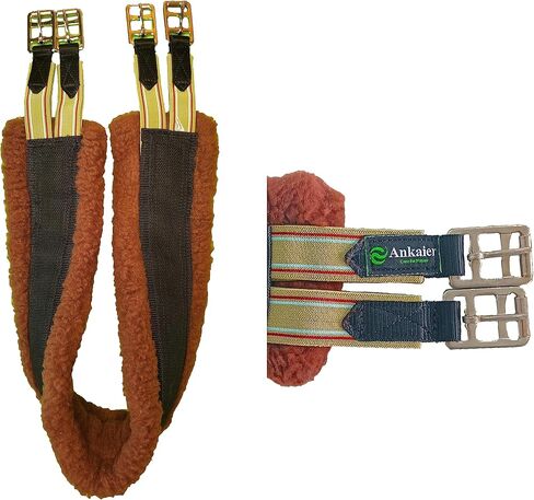 Fleece Padded Girth with Heavy Duty Elastic Belts & Stainless Hardware, Multi Colors, Multi Sizes in Kuwait