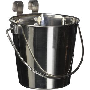 QT Dog Flat Sided Stainless Steel Bucket with Hooks, 2 Quart in Kuwait
