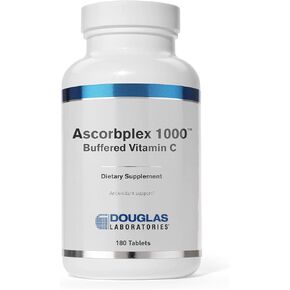 Douglas Laboratories Ascorbplex 1000 | 100% Pure Vitamin C Buffered with Calcium, Magnesium and Potassium | 180 Tablets in Saudi Arabia