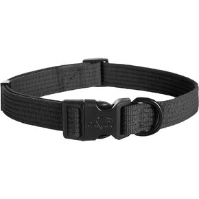 lynxking Dog Collar Soft Padded Breathable Cotton Solid Color Strong Adjustable Pet Collar for Little Puppy