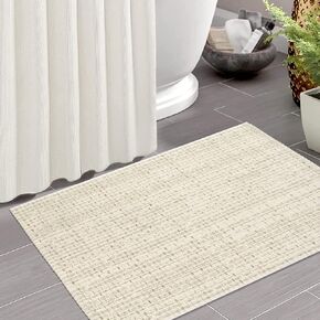 Seavish الحديثة منطقة البساط 3'x5' أسود القطن المنسوجة البساط مزرعة التخليص غرفة الغسيل حصيرة الحمام عداء السجاد مدخل البساط ريفي ديكور المنزل سجادة محايدة لغرفة النوم غرفة المعيشة فناء المدخل