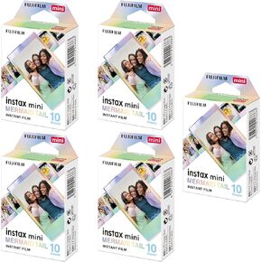 فيلم Fujifilm Instax Mini Mermaid Tail، أنماط لامعة (10 عروض) 5 عبوات (5 عناصر) in Saudi Arabia
