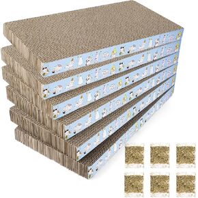 6 عبوات من وسائد خدش القطط، ورق مقوى متين لخدش القطط، أدوات خدش للقطط مزدوجة الجوانب للعب النوم للقطط ومخالب الطحن in Kuwait