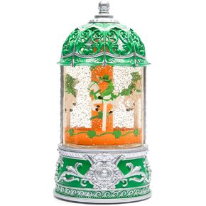 Carousel Snow Globe, Lighted St. Patrick's Day Snow Globes Lantern, Carousel Box for Girls, Vintage Carousel Christmas Decoration Indoor Home Décor & Gift, 6H Timer, USB/Battery Operated in Kuwait