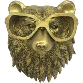 Fdit Head Wall Decor, Wall Art Decor Deer Head Wall Hanging, Home Decor Waterproof Bronzed Resin Animal Hanging Sculpture Sunscreen Animal Head Wall Hanging Ornaments (Bear) in Saudi Arabia