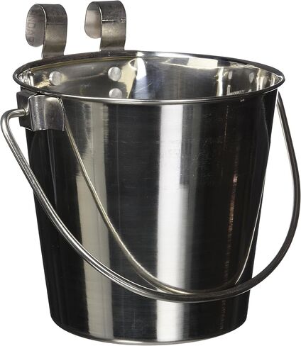 QT Dog Flat Sided Stainless Steel Bucket with Hooks, 2 Quart in Kuwait