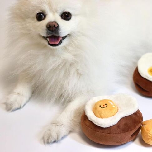 GOSUNY TOYS Dog Snuffle Toy, Squeaky and Crinkly Dog Toy, Interactive Small Dog Toys, Hamburg Steak Dog Toys for Small Breed in Kuwait