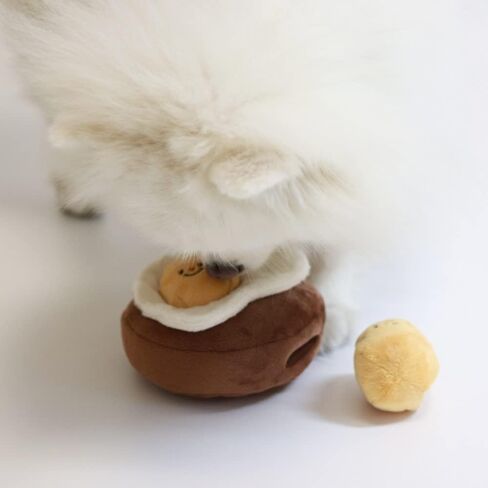 GOSUNY TOYS Dog Snuffle Toy, Squeaky and Crinkly Dog Toy, Interactive Small Dog Toys, Hamburg Steak Dog Toys for Small Breed in Kuwait