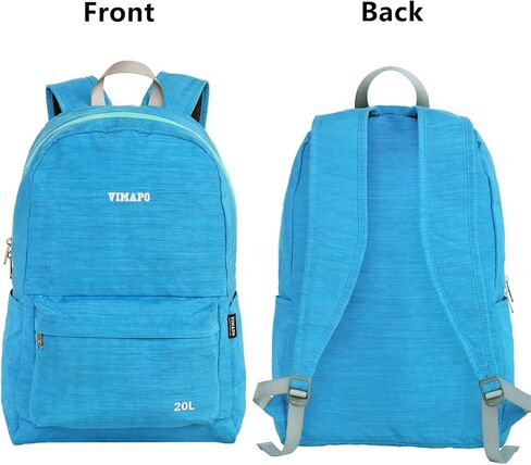 vimapo Foldable Casual Daypack, Lightweight Nylon Backpack for Travel, 20L Packable Hiking Daypack, Camping Outdoor Cycling Bag for Adults (Grey) in Kuwait