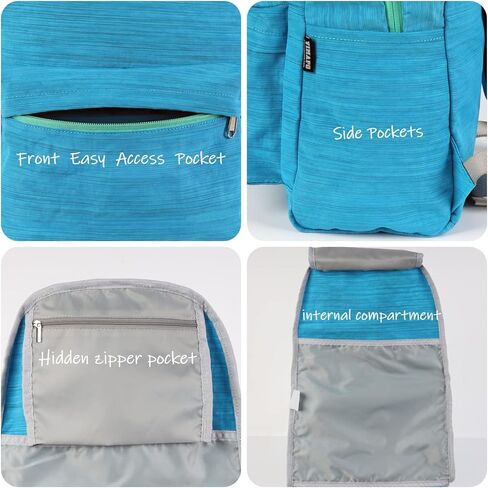 vimapo Foldable Casual Daypack, Lightweight Nylon Backpack for Travel, 20L Packable Hiking Daypack, Camping Outdoor Cycling Bag for Adults (Grey) in Kuwait