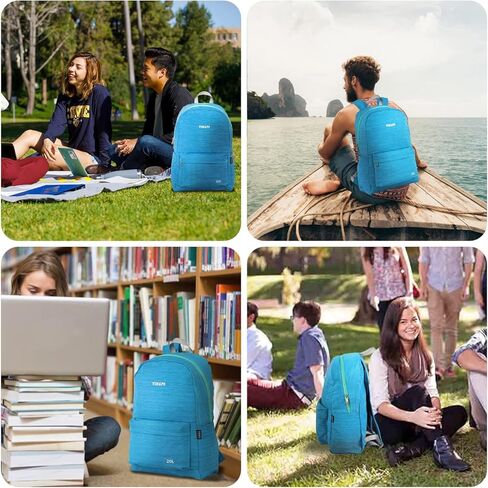 vimapo Foldable Casual Daypack, Lightweight Nylon Backpack for Travel, 20L Packable Hiking Daypack, Camping Outdoor Cycling Bag for Adults (Grey) in Kuwait