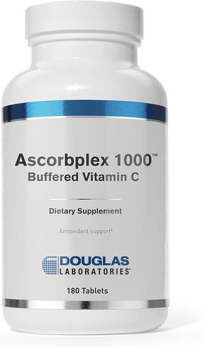 Douglas Laboratories Ascorbplex 1000 | 100% Pure Vitamin C Buffered with Calcium, Magnesium and Potassium | 180 Tablets in Saudi Arabia